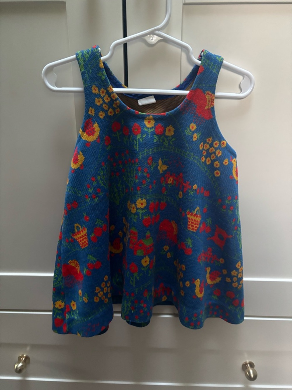 Carter's Blue Floral Garden Knit Tank